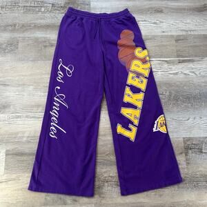 Los Angeles Lakers NBA Purple Graphic Sweatpants Size L